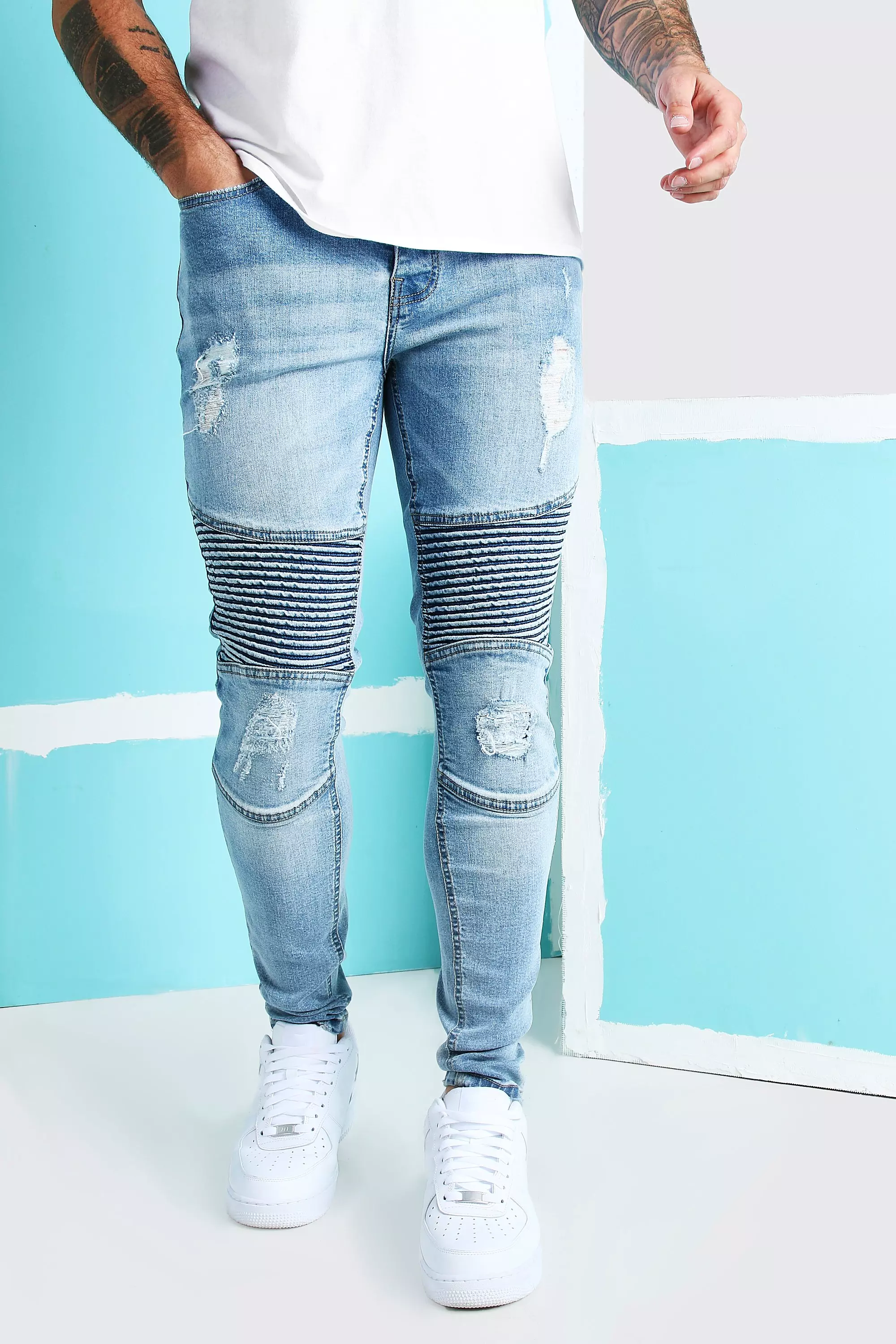 Skinny shop biker jeans